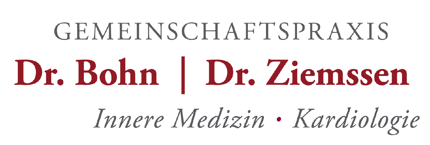 Schriftzug: Gemeinschaftspraxis Dr. Regine Bohn und Dr. Peer Ziemssen